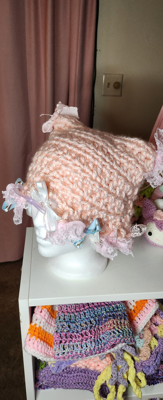 Bow Cat Ear Beanie